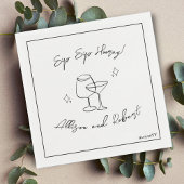 Moderner Minimalistischer trendiger Cocktail Sip H Serviette