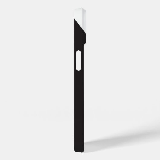 Moderner Minimalistischer Trendschwarz-weißer Polk Case-Mate iPhone Hülle (Rückseite / Rechts)