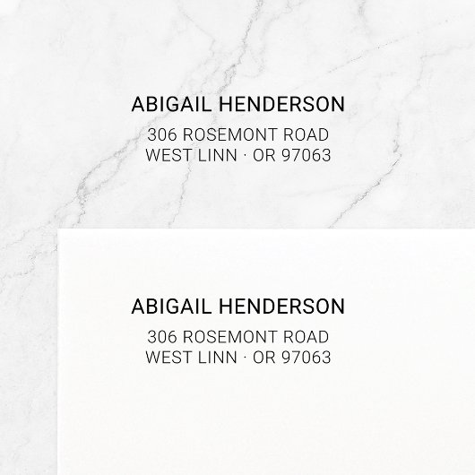 Moderner Minimalistischer Typo Basic 10 | RÜCKSEND Permastempel