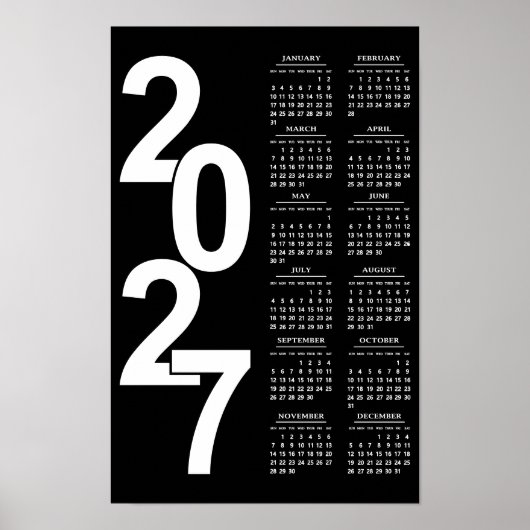 Moderner minimalistischer typografischer schwarzer poster (Vorne)