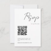 Moderner Minimalistischer UAWG QR-Code RSVP Karte (Vorderseite)