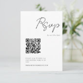 Moderner Minimalistischer UAWG QR-Code RSVP Karte (Stehend Vorderseite)