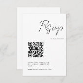 Moderner Minimalistischer UAWG QR-Code RSVP Karte (Vorne/Hinten)
