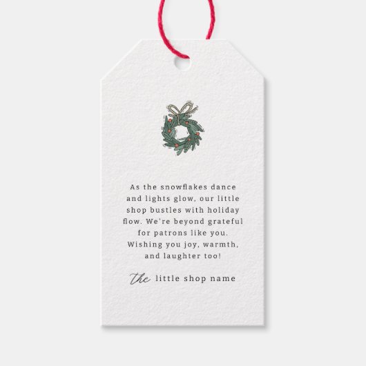 Moderner Minimalistischer Urlaub für kleine Untern Geschenkanhänger (Vorderseite)