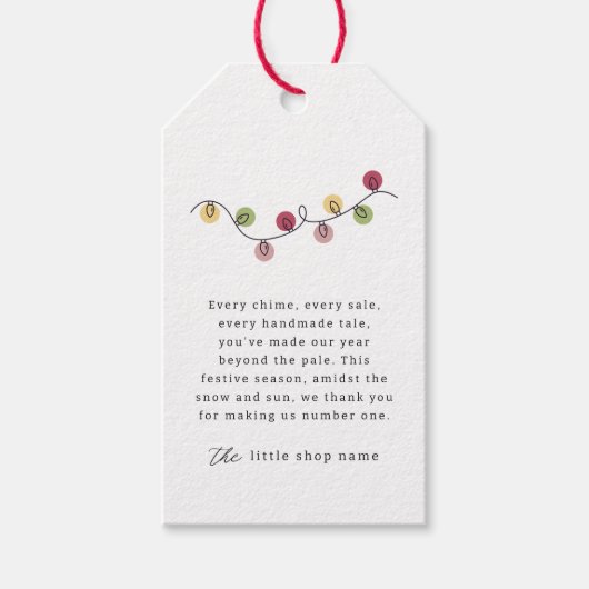 Moderner Minimalistischer Urlaub für kleine Untern Geschenkanhänger (Vorderseite)