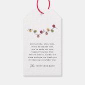 Moderner Minimalistischer Urlaub für kleine Untern Geschenkanhänger (Rückseite)