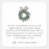 Moderner Minimalistischer Urlaub für kleine Untern Quadratischer Aufkleber (Vorderseite)