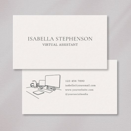Moderner minimalistischer virtueller Assistent Pro Visitenkarte