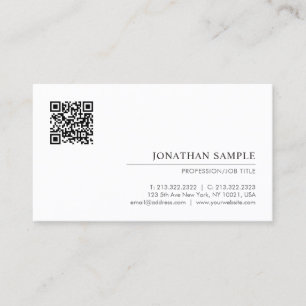 Moderner Minimalistischer Vorlagencode QR Visitenkarte