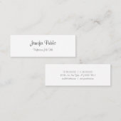 Moderner Minimalistischer Vorlagenhandschrifttext Mini Visitenkarte (Vorne/Hinten)