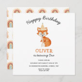 Moderner Minimalistischer Waldfuchs zum ersten Geb (Vorne/Hinten)