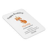 Moderner Minimalistischer Waldfuchs zum ersten Geb Magnet (Rechte Seite)