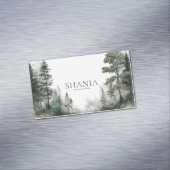 Moderner Minimalistischer Wasserfarbenwald Magnetische Visitenkarte (Beispiel)