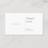 Moderner Minimalistischer Wasserfarbenwald Visitenkarte (Rückseite)