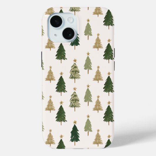 Moderner Minimalistischer Weihnachtsbaum Case-Mate iPhone Hülle (Rückseite)