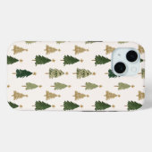 Moderner Minimalistischer Weihnachtsbaum Case-Mate iPhone Hülle (Rückseite (Horizontal))