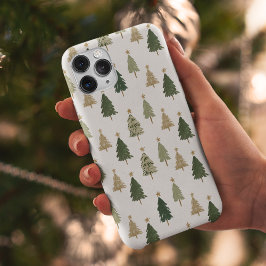 Moderner Minimalistischer Weihnachtsbaum Case-Mate iPhone Hülle