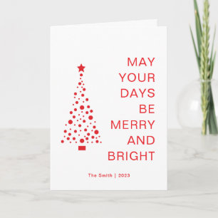 Moderner minimalistischer Weihnachtsbaum einfach w Feiertagskarte