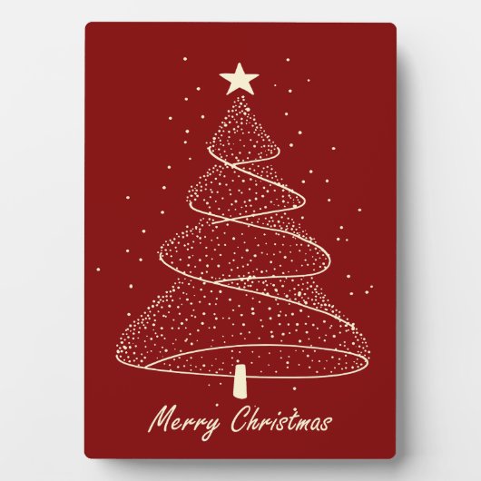 Moderner Minimalistischer Weihnachtsbaum Fotoplatte (Vorderseite)