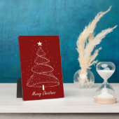 Moderner Minimalistischer Weihnachtsbaum Fotoplatte (Seite)