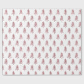 Moderner Minimalistischer Weihnachtsbaum Geschenkpapier (Flach)