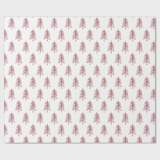 Moderner Minimalistischer Weihnachtsbaum Geschenkpapier (Flach)