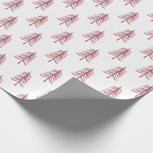 Moderner Minimalistischer Weihnachtsbaum Geschenkpapier (Ecke)