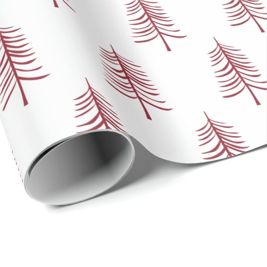 Moderner Minimalistischer Weihnachtsbaum Geschenkpapier (Rolleneckpunkt)