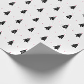 Moderner Minimalistischer Weihnachtsbaum Geschenkpapier (Ecke)