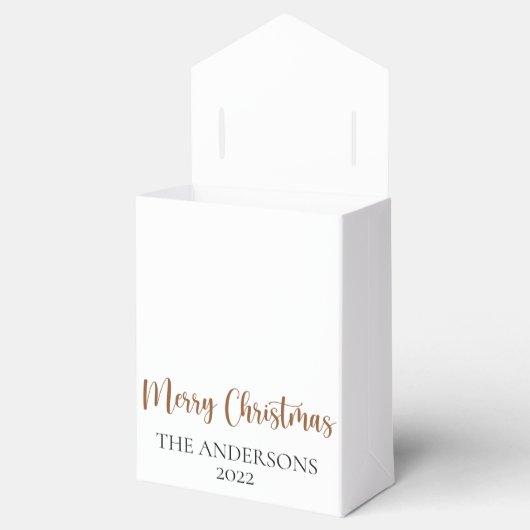 Moderner Minimalistischer Weihnachtsbaum Geschenkschachtel (Geöffnet)