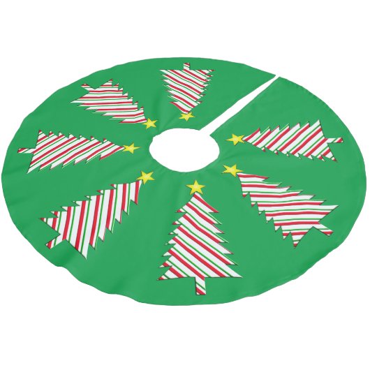 Moderner Minimalistischer Weihnachtsbaum in Candy  Polyester Weihnachtsbaumdecke (Schrägansicht)