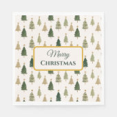 Moderner Minimalistischer Weihnachtsbaum Napkins Serviette (Vorderseite)