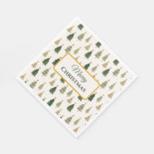 Moderner Minimalistischer Weihnachtsbaum Napkins Serviette (Ecke)