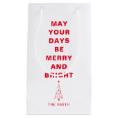 Moderner Minimalistischer Weihnachtsbaum Simple Wh Kleine Geschenktüte (Vorderseite)
