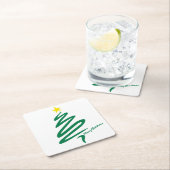 Moderner Minimalistischer Weihnachtsbaum Untersetz Rechteckiger Pappuntersetzer (Vor Ort)