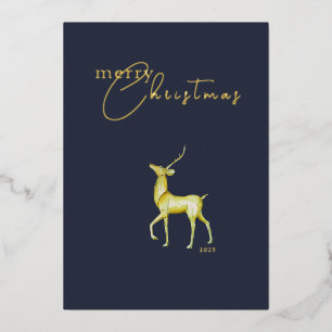Moderner Minimalistischer Weihnachtsmann Folien Feiertagskarte