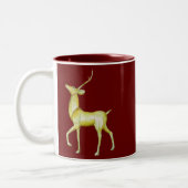 Moderner Minimalistischer Weihnachtsmann Zweifarbige Tasse (Links)