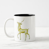 Moderner Minimalistischer Weihnachtsmann Zweifarbige Tasse (Links)