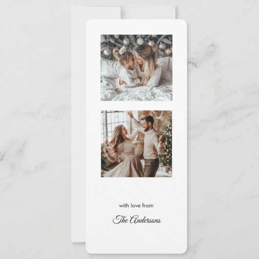 Moderner Minimalistischer Weihnachtsurlaub mit zwe (Vorderseite)