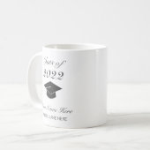 Moderner Minimalistischer weißer Abschluss Kaffeetasse (Vorderseite Links)