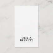 Moderner, minimalistischer, weißer Innenarchitekt Visitenkarte (Vorderseite)