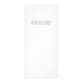 Moderner Minimalistischer Weißsalon-Preislisten-Se Werbekarte (Hinten)