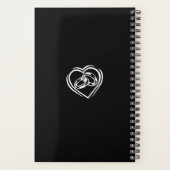 Moderner Minimalistischer White Black Wedding Plan Planer (Rückseite)