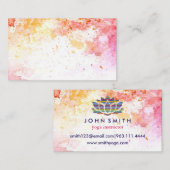 Moderner Minimalistischer White Gold Lotus Yoga Le Visitenkarte (Vorne/Hinten)