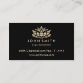 Moderner Minimalistischer White Gold Lotus Yoga Le Visitenkarte (Rückseite)