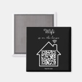 Moderner Minimalistischer WiFi QR Code Magnet (Vorderseite/Rückseite)
