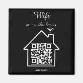 Moderner Minimalistischer WiFi QR Code Magnet (Vorne)
