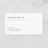 Moderner Minimalistischer Wirtschaftsprüfer Visitenkarte (Vorderseite)