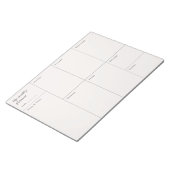 Moderner minimalistischer Wochenplaner Notizblock (angewinkelt)