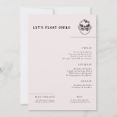 Moderner Minimalsee | Bachelorette Weekend Einladung (Rückseite)